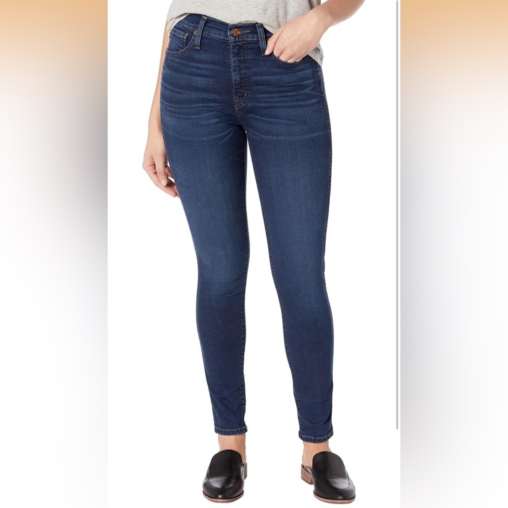 Madewell Darkwash 10" High-Rise Skinny Jeans Size 28